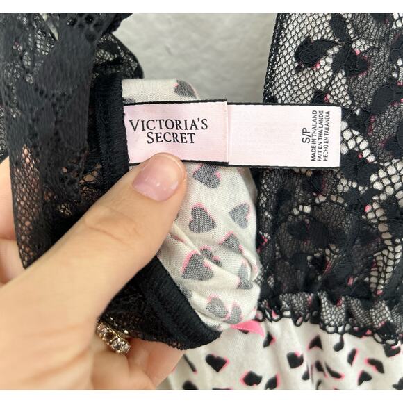 Victoria’s Secret Lace Knit Hearts Tank Top Size Small - Picture 5 of 5